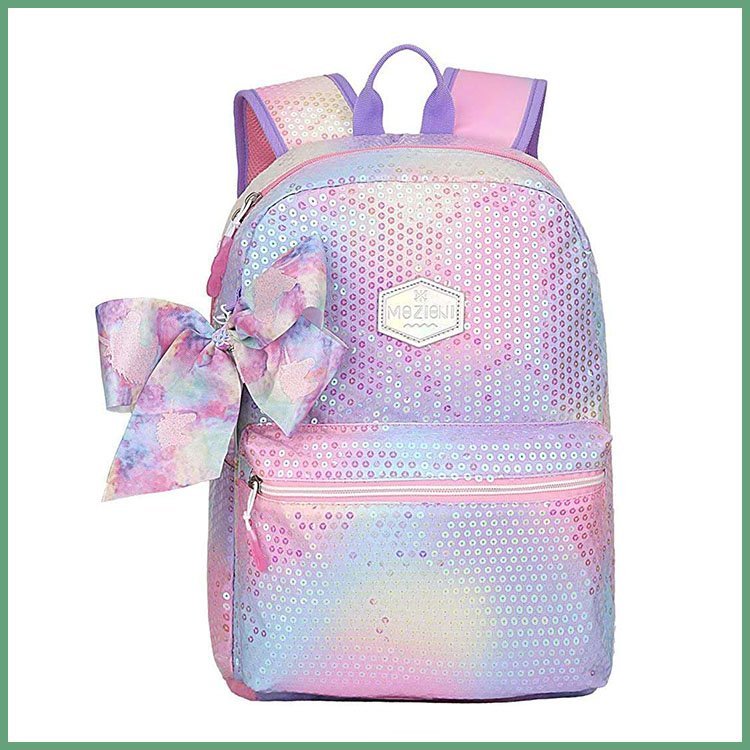 Sequins Fabric School Bag