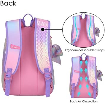 Sequins Fabric School Bag - 图片 5