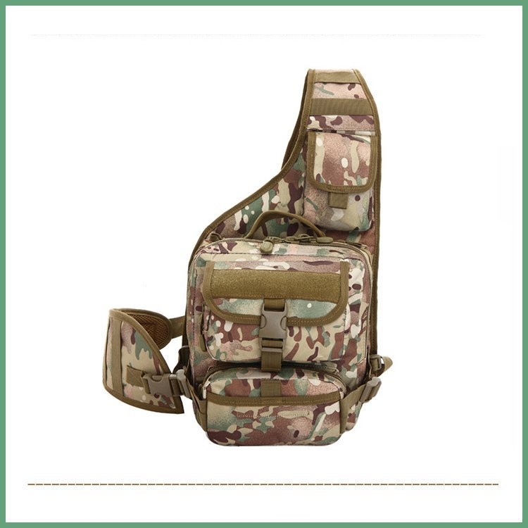 Outdoor sports gym shoulder strap military camouflage waist bag