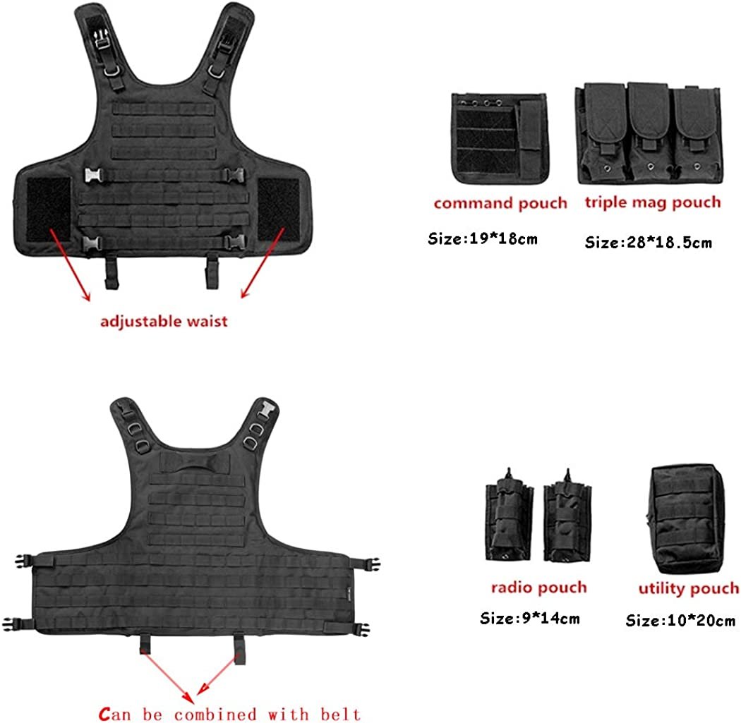 Outdoor Tactical Airsoft Vest Adjustable Fit Adult - 图片 7