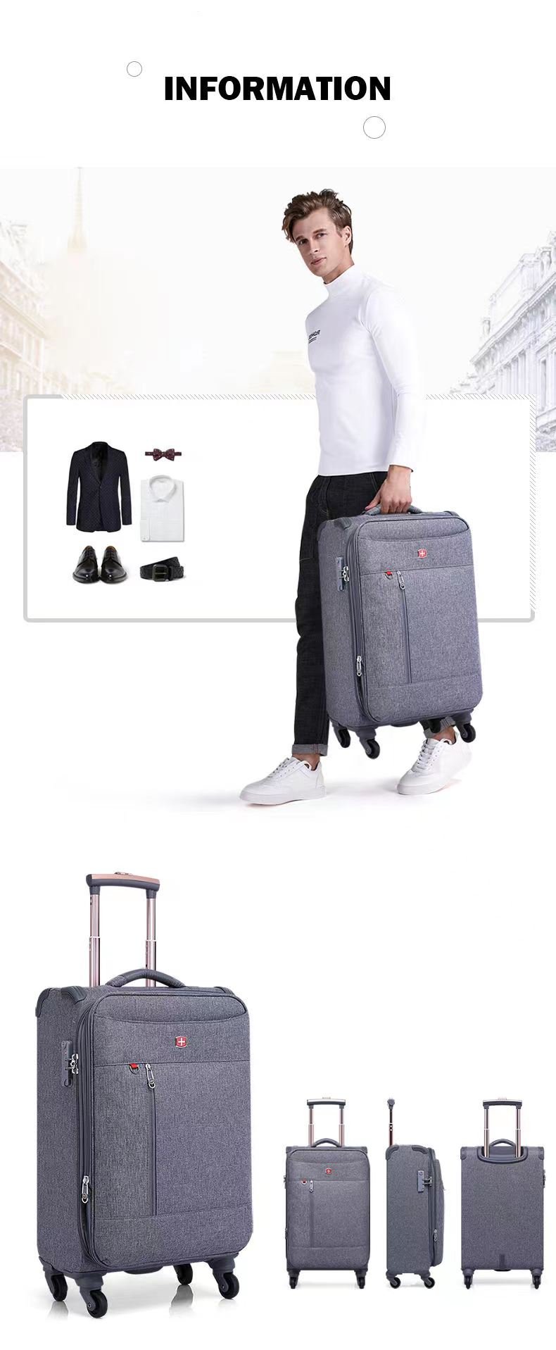 High Quality Ultralight Trolley Bags Large Eva Travel Luggage with great price - 图片 4