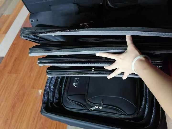 6pcs set semi-finish fabric luggage sets - 图片 3