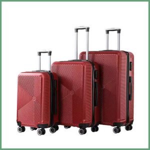 Hot selling ABS Luggage universal wheel trolley case in stock large capacity zipper password hard shell suitcase