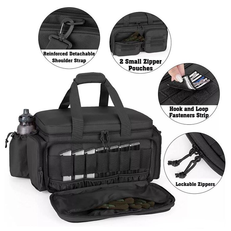 Army Bag Tactical Range Bag Shooting Range Duffle Bag with 9X Magazine Slots for Hunting - 图片 3