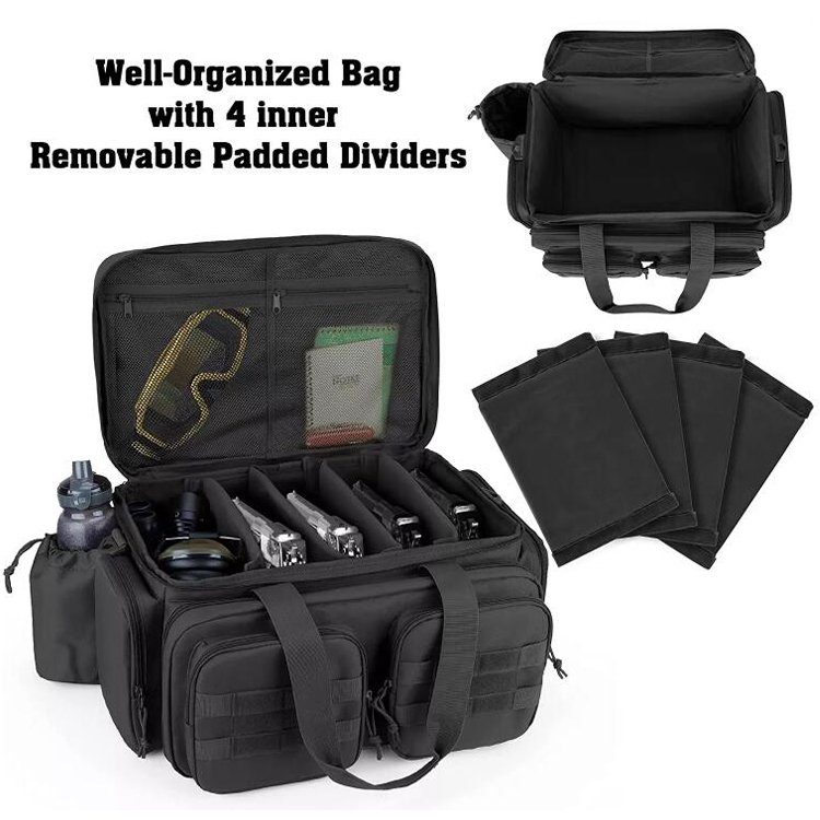 Army Bag Tactical Range Bag Shooting Range Duffle Bag with 9X Magazine Slots for Hunting - 图片 4