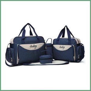 5 pieces set multi-function travel large capacity mummy diaper tote bags
