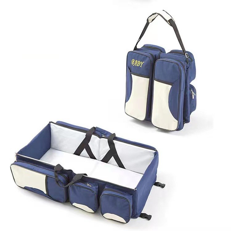 Fashion Travel Portable Bassinet 3 In 1 Diaper Bag Bed Changing Station Backpacks - 图片 3