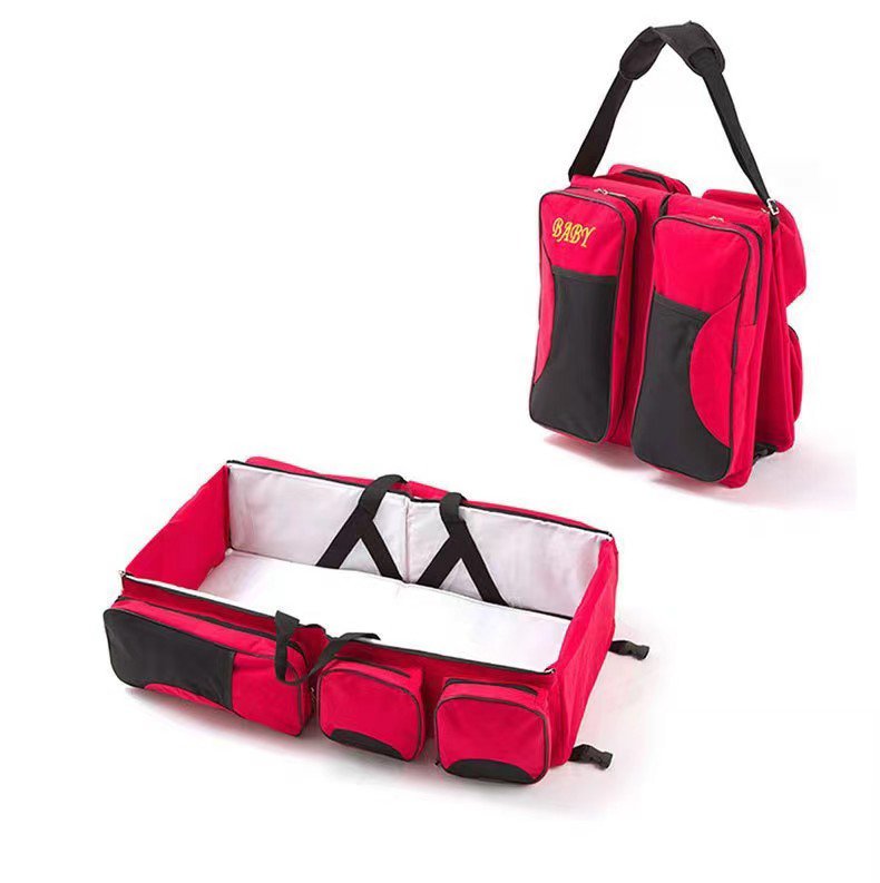 Fashion Travel Portable Bassinet 3 In 1 Diaper Bag Bed Changing Station Backpacks - 图片 4