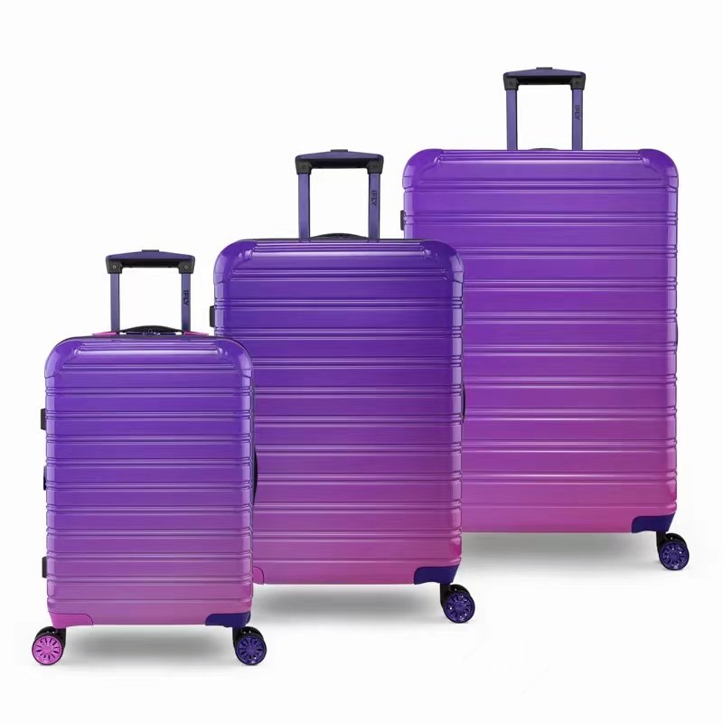 2022 Wholesale luggage beautiful Gradient Purple trolley luggage 360 universal wheels travel suitcase - 图片 2