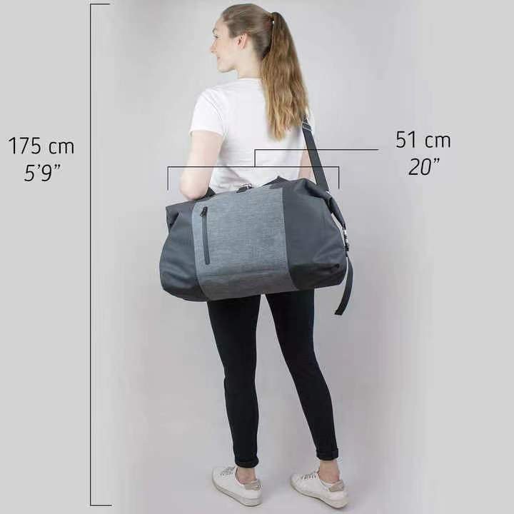 waterproof foldable travel large capacity shoulder gym duffel bags for camping hiking yoga kayaking - 图片 6