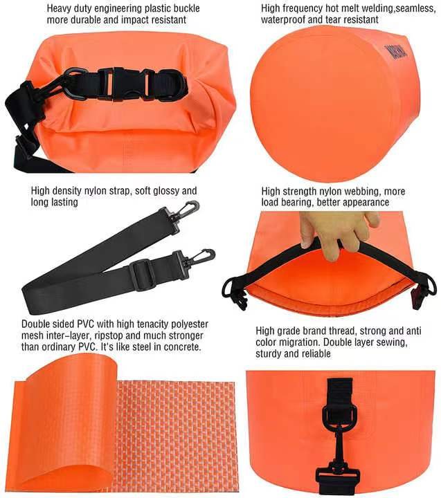 Waterproof Dry Bag for 5L/ 10L/ 20L/ 30L/ 40L Roll Top Lightweight Dry Storage Bag Backpack - 图片 3